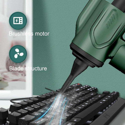 Foldable Mini USB Vacuum & Air Blower | Clean Smarter. Blow Away Dust.