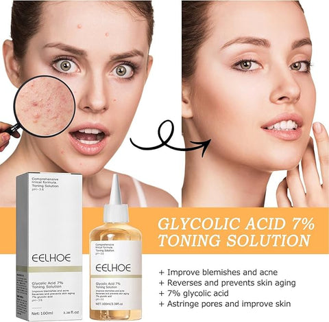 Eelhoe - Glycolic Acid 7% Toning Solution | Refresh. Smooth. Reveal Your Glow.